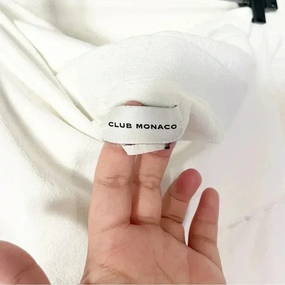 EUC Club Monaco Tabbie Off-the-Shoulder Top in White Size Medium - Picture 10 of 10